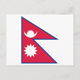 Carte Postale Drapeau du Népal patriotique