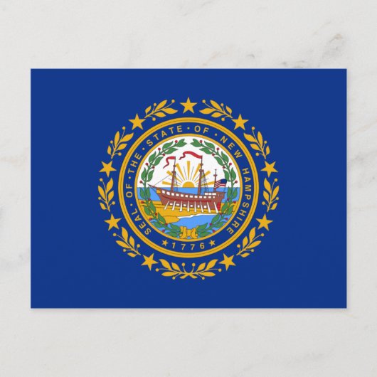 Carte Postale Drapeau du New Hampshire (Devant)