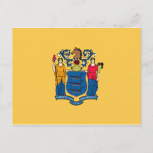 Carte Postale Drapeau du New Jersey