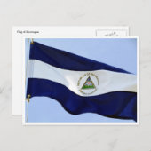 Carte Postale drapeau du nicaragua (Devant / Derrière)
