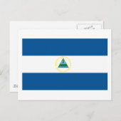 Carte postale drapeau du Nicaragua (Devant / Derrière)