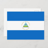 Carte Postale Drapeau du Nicaragua (Devant / Derrière)