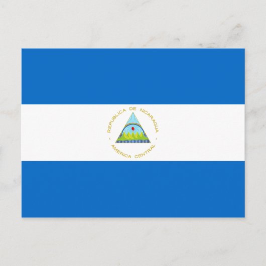 Carte Postale Drapeau du Nicaragua (Devant)