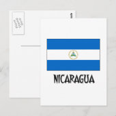 Carte Postale Drapeau du Nicaragua (Devant / Derrière)