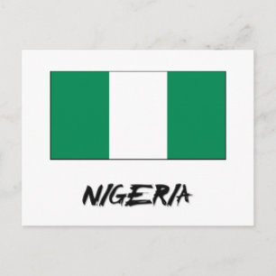 Carte Postale Drapeau du Nigéria