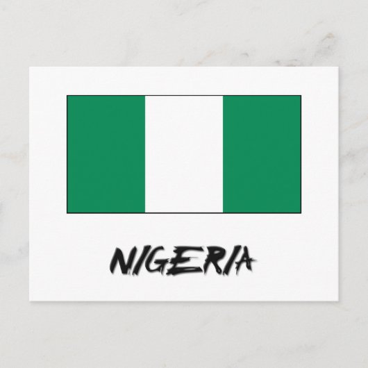 Carte Postale Drapeau du Nigéria (Devant)