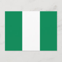 Carte postale drapeau du Nigeria