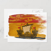 Carte postale drapeau du Nouveau-Brunswick (Devant / Derrière)