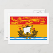 Carte postale drapeau du Nouveau-Brunswick (Devant / Derrière)