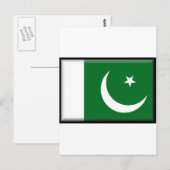 Carte Postale Drapeau du Pakistan (Devant / Derrière)