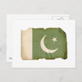 Carte Postale Drapeau du Pakistan (Devant / Derrière)