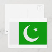 Carte Postale Drapeau du Pakistan (Devant / Derrière)