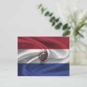 Carte Postale drapeau du Paraguay (Debout devant)