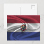 Carte Postale drapeau du Paraguay (Devant / Derrière)