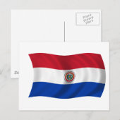 Carte Postale Drapeau du Paraguay (Devant / Derrière)