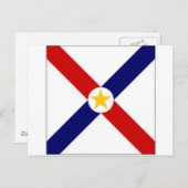 Carte Postale drapeau du Paraguay (Devant / Derrière)