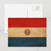 Carte Postale drapeau du Paraguay (Devant / Derrière)