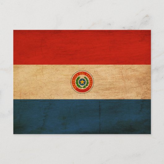 Carte Postale drapeau du Paraguay (Devant)