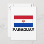Carte Postale drapeau du Paraguay (Devant / Derrière)