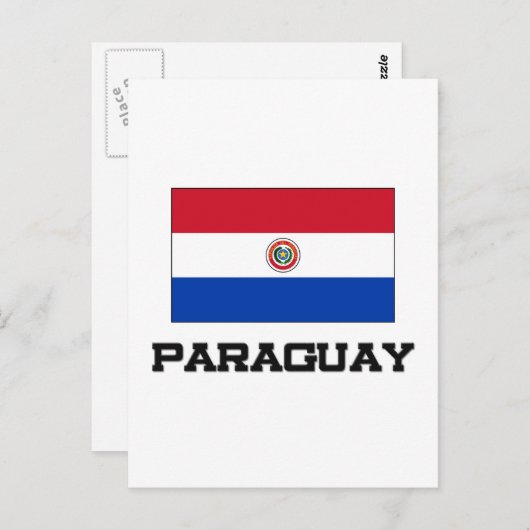 Carte Postale drapeau du Paraguay (Devant / Derrière)