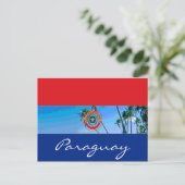 Carte Postale Drapeau du Paraguay (Debout devant)