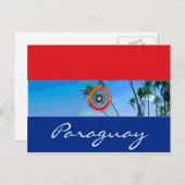 Carte Postale Drapeau du Paraguay (Devant / Derrière)