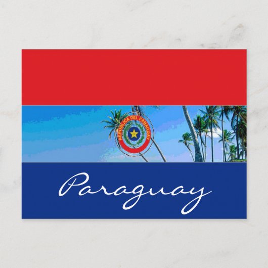 Carte Postale Drapeau du Paraguay (Devant)