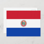 Carte Postale Drapeau du Paraguay (Devant / Derrière)