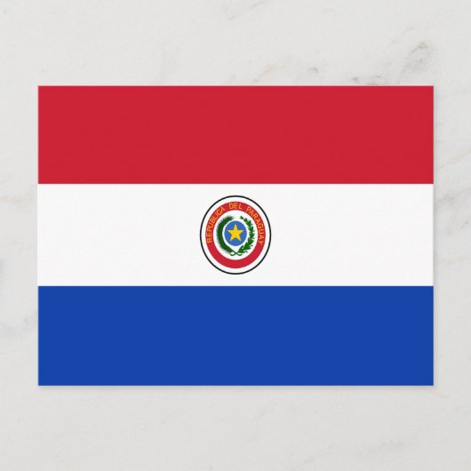 Carte Postale Drapeau du Paraguay (Devant)