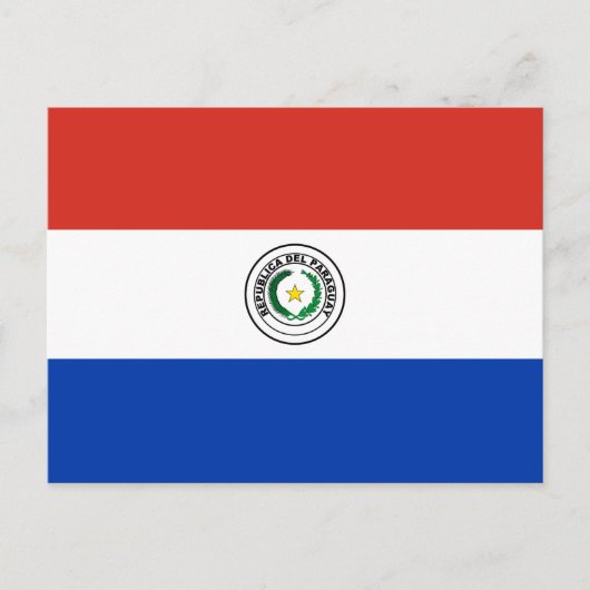 Carte Postale Drapeau du Paraguay (Devant)