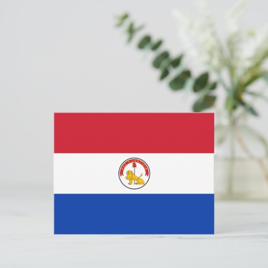 Carte postale drapeau du Paraguay (Debout devant)
