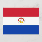 Carte postale drapeau du Paraguay (Devant)