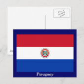 Carte Postale Drapeau du Paraguay (Devant / Derrière)