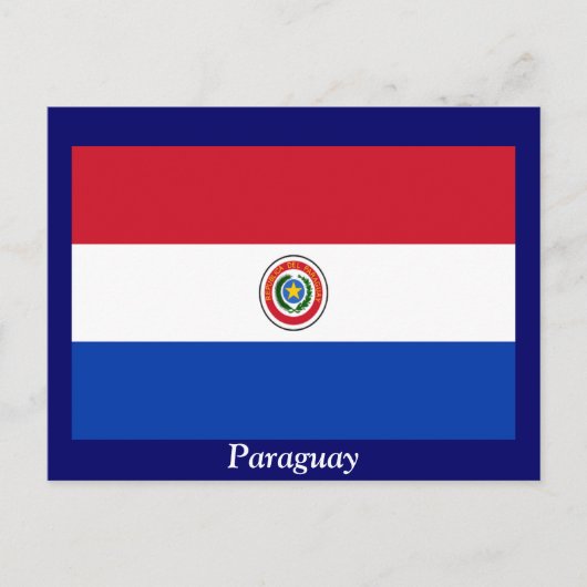 Carte Postale Drapeau du Paraguay (Devant)