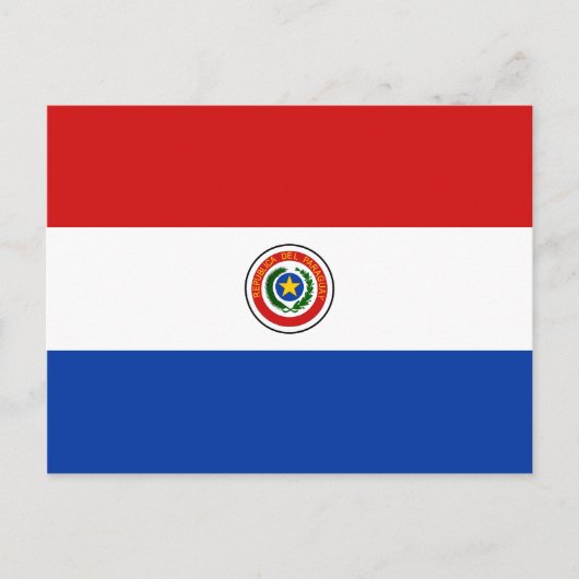 Carte postale drapeau du Paraguay (Devant)