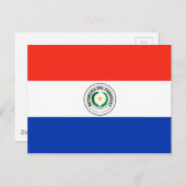 Carte Postale Drapeau du Paraguay (Devant / Derrière)