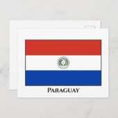 Carte Postale Drapeau du Paraguay (Paraguay) (Devant / Derrière)