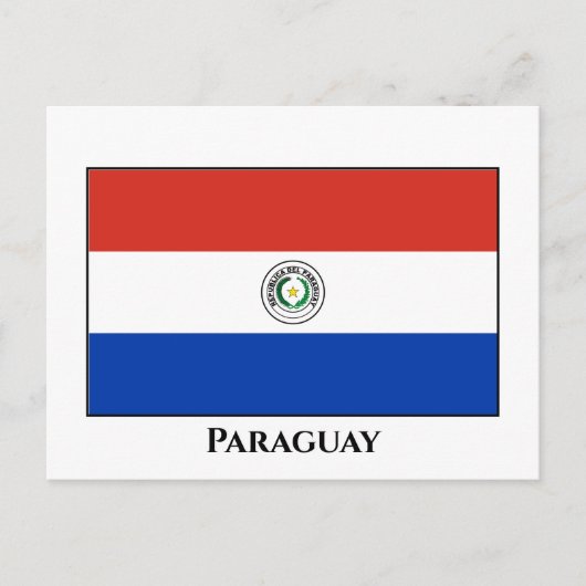 Carte Postale Drapeau du Paraguay (Paraguay) (Devant)