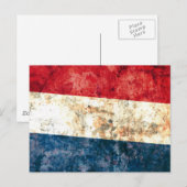 Carte Postale Drapeau du Pays-Bas (Devant / Derrière)