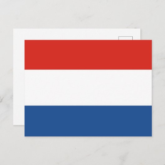 Carte Postale Drapeau du Pays-Bas (Devant / Derrière)