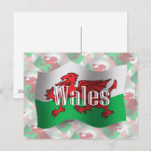 Carte Postale Drapeau du pays de Galles (Devant / Derrière)