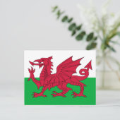 Carte Postale drapeau du pays de galles (Debout devant)