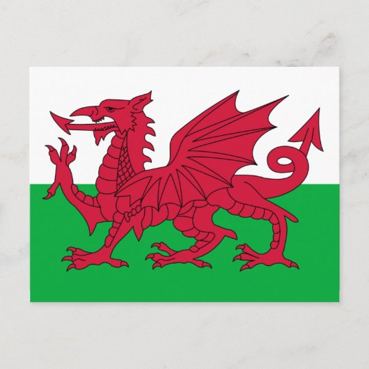 Carte Postale drapeau du pays de galles (Devant)