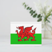 Carte Postale Drapeau du Pays de Galles (Debout devant)
