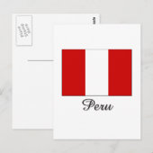 Carte Postale Drapeau du Pérou (Devant / Derrière)