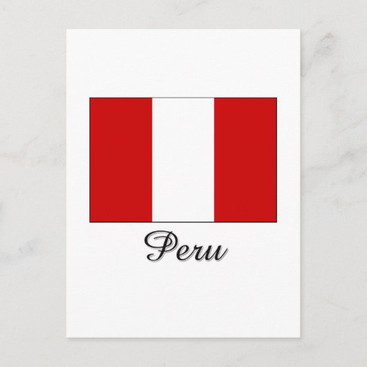 Carte Postale Drapeau du Pérou (Devant)