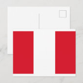 Carte Postale Drapeau du Pérou (Devant / Derrière)