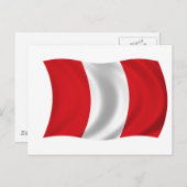 Carte Postale Drapeau du Pérou (Devant / Derrière)