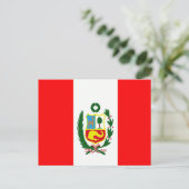 Carte Postale Drapeau du Pérou (Debout devant)