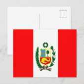 Carte Postale Drapeau du Pérou (Devant / Derrière)